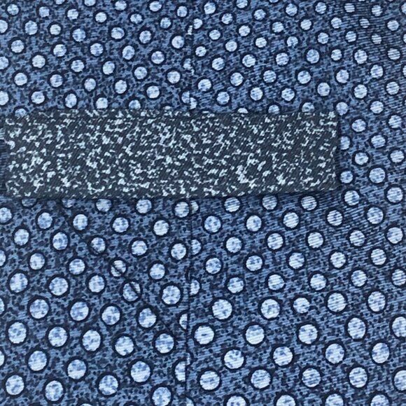 Gianfranco Ferre Tie Necktie Blue Polka Dot 100% Silk Made in Italy - Picture 6 of 7